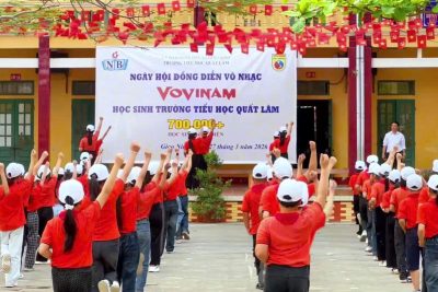TRƯỜNG TIỂU HỌC QUẤT LÂM HƯỞNG ỨNG NGÀY HỘI ĐỒNG DIỄN VÕ NHẠC VOVINAM
